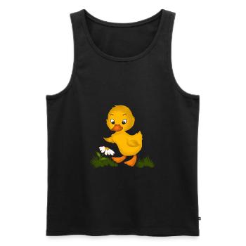 Baby Chick - Ente - Männer Premium Bio Tank Top - Schwarz - Vorne - AI Model Male 178 light (178cm)