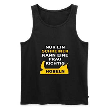 Der Schreiner - Männer Premium Bio Tank Top - Schwarz - Vorne - Michal (187cm)