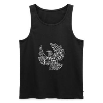 Frieden - Männer Premium Bio Tank Top - Schwarz - Vorne - Michal (187cm)
