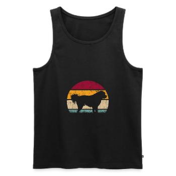 Do Khyi Tibetan Mastiff silhouette rétro vintage - Débardeur bio Premium Homme - noir - Devant - Michal (187cm)