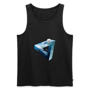 Polarmeer - Männer Premium Bio Tank Top - Schwarz - Vorne - AI Model Male 178 light (178cm)