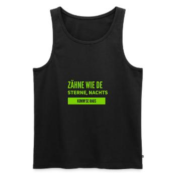 Zahnersatz - Männer Premium Bio Tank Top - Schwarz - Vorne - AI Model Male 178 light (178cm)