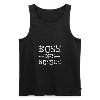 BOSS DES BOSSES ! - Débardeur bio Premium Homme - noir - Devant - Michal (187cm)