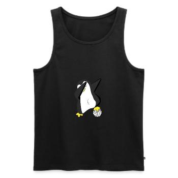 Volleyball penguin dapping - Men's Premium Organic Tank Top - black - Front - AI Model Male 178 light (178cm)