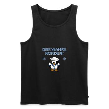Der wahre Norden! Hamburg - blau - Männer Premium Bio Tank Top - Schwarz - Vorne - AI Model Male 178 light (178cm)