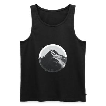 Berge - Wandern - klettern - Gebirge - Gletscher - Männer Premium Bio Tank Top - Schwarz - Vorne - Michal (187cm)
