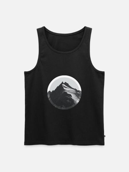 Mountains - hiking - climbing - mountains - glaciers - Men's Premium Organic Tank Top - black