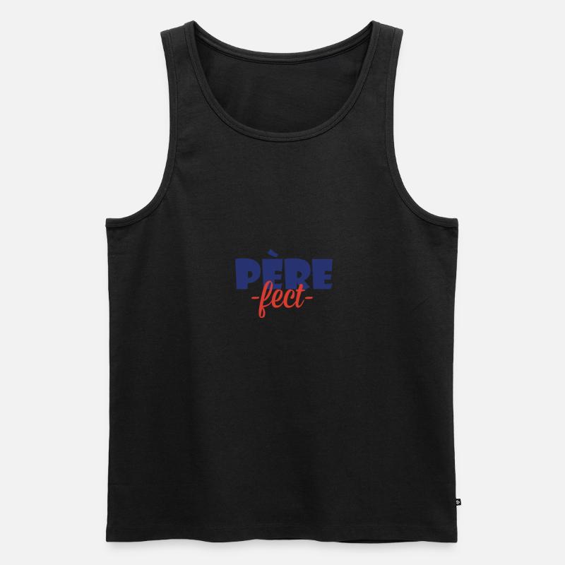 Vater fect - Männer Premium Bio Tank Top - Schwarz