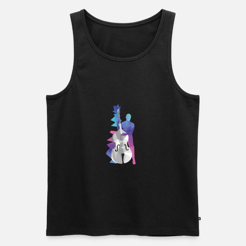 Kontrabass - Männer Premium Bio Tank Top - Schwarz