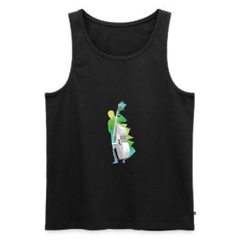 Kontrabass - Männer Premium Bio Tank Top - Schwarz - Vorne - Michal (187cm)