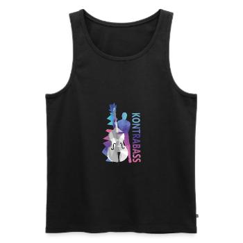 Kontrabass - Männer Premium Bio Tank Top - Schwarz - Vorne - Michal (187cm)