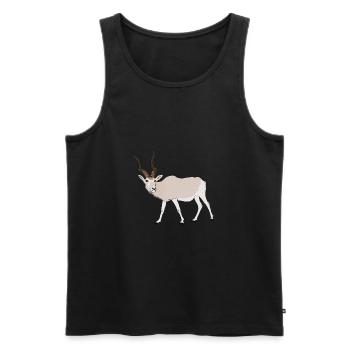 Endangered species addax desert antelope - Men's Premium Organic Tank Top - black - Front - AI Model Male 178 light (178cm)
