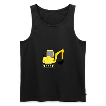 Bagger - Männer Premium Bio Tank Top - Schwarz - Vorne - AI Model Male 178 light (178cm)