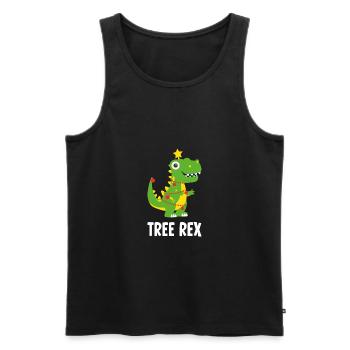 Tree Rex Party Weihnachten Geschenk Familie Xmas - Männer Premium Bio Tank Top - Schwarz - Vorne - Michal (187cm)