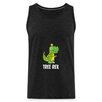 Tree Rex Party Christmas Gift Family Xmas - Men's Premium Organic Tank Top - charcoal grey - Front - Alexander (188cm)