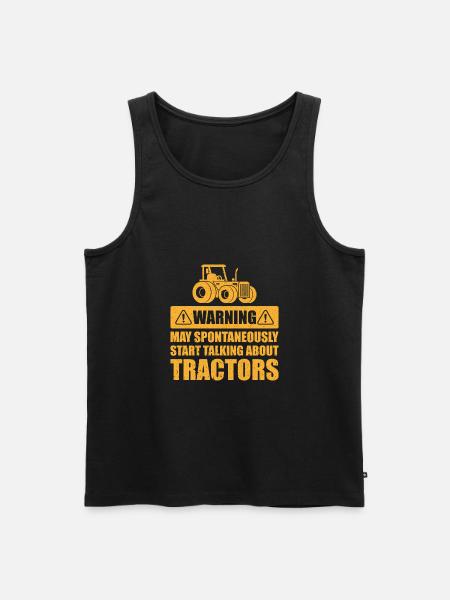 Warning may spontaneously start talking gift - Men's Premium Organic Tank Top - black