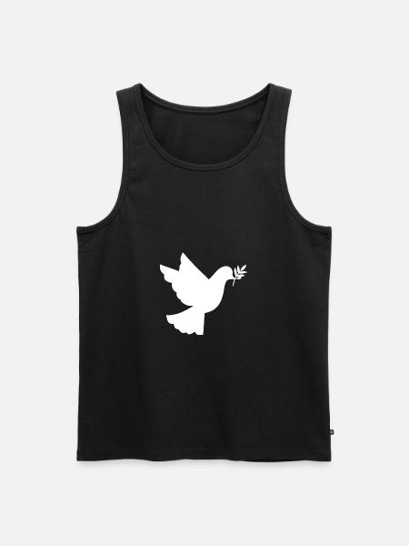 Pigeon gift Peace - Men's Premium Organic Tank Top - black