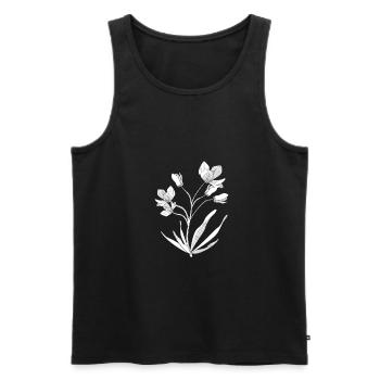 Fleur - Débardeur bio Premium Homme - charbon - Devant - Alexander (188cm)