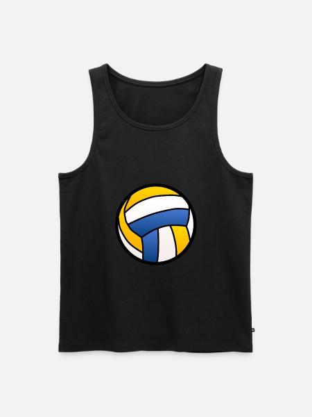 piłka sportowa do siatkówki waterpolo - Ekologiczny tank top męski Premium - czarny