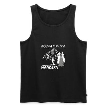 Wandern, Berg, Bergsteigen, Alpen, Geschenk - Männer Premium Bio Tank Top - Schwarz - Vorne - AI Model Male 178 light (178cm)