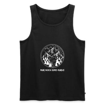 Berge, Wandern Natur und Bäume - Männer Premium Bio Tank Top - Schwarz - Vorne - AI Model Male 178 light (178cm)