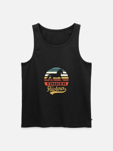 Tinker Pferd Flüster Retro Style für Reiter - Männer Premium Bio Tank Top - Schwarz