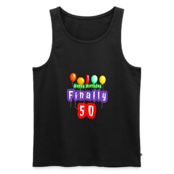 Birthday 50 years Birthday Round birthday - Men's Premium Organic Tank Top - black - Front - AI Model Male 178 light (178cm)
