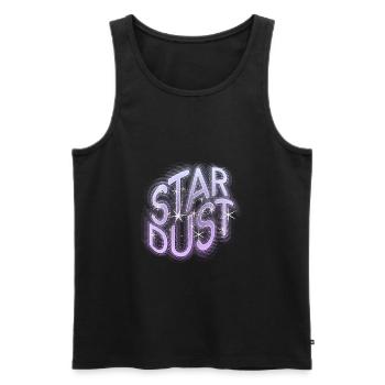 STAR DUST 1 ROSE - Débardeur bio Premium Homme - noir - Devant - Michal (187cm)