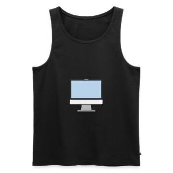 Computer - Männer Premium Bio Tank Top - Schwarz - Vorne - AI Model Male 178 light (178cm)