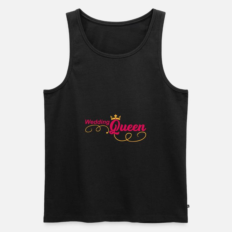 Wedding Queen Braut Hochzeit Ehe Geschenk - Männer Premium Bio Tank Top - Schwarz