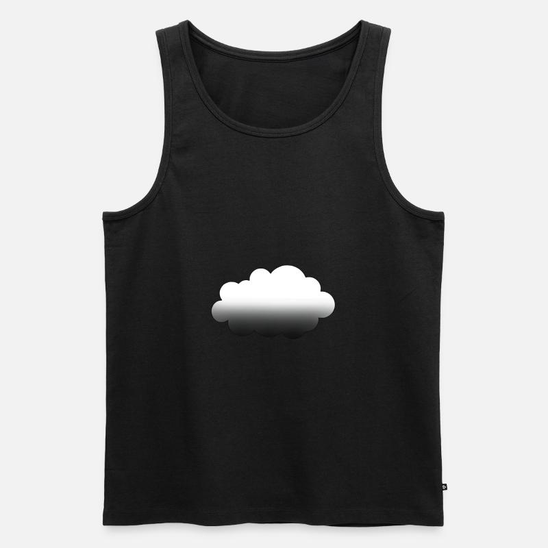 Weiß-schwarze Wolke - Männer Premium Bio Tank Top - Schwarz
