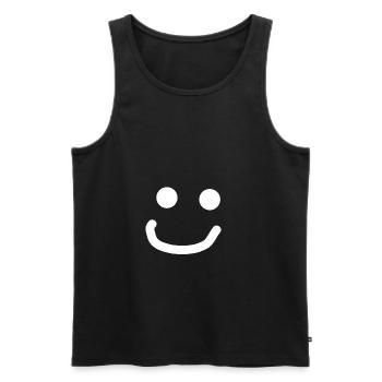 Smiling Smyler :) White - Men's Premium Organic Tank Top - black - Front - Michal (187cm)