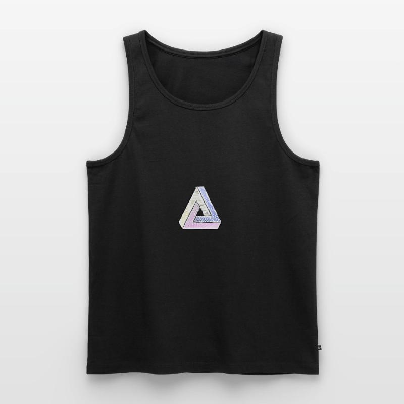 Penrose triangle impossible triangle as a comic Men's Premium Organic Tank Top