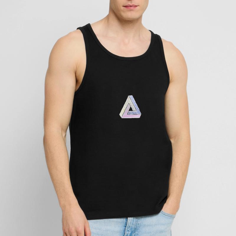 Penrose triangle impossible triangle as a comic Men's Premium Organic Tank Top