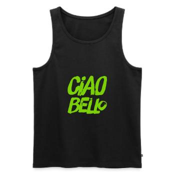 ciao bello - Men's Premium Organic Tank Top - black - Front - AI Model Male 178 light (178cm)