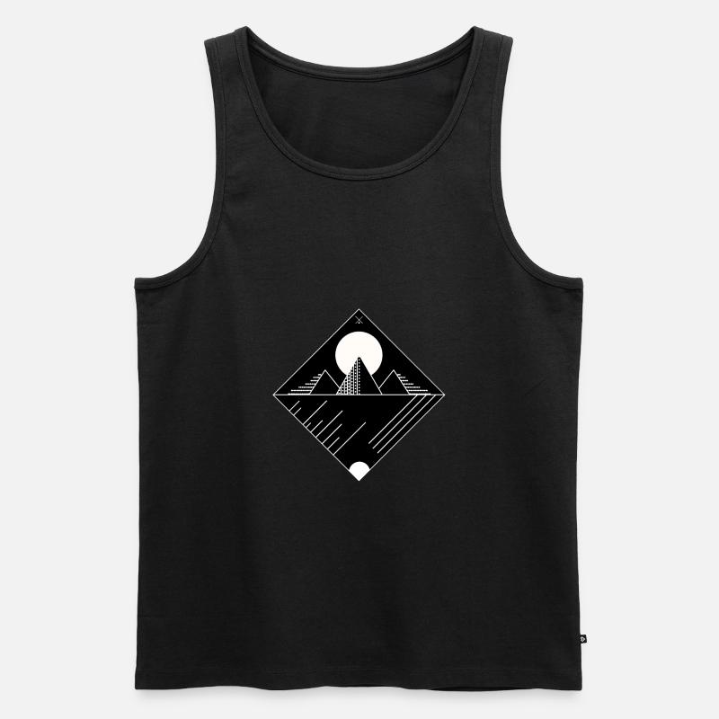 Pyramide, minimal - Männer Premium Bio Tank Top - Schwarz