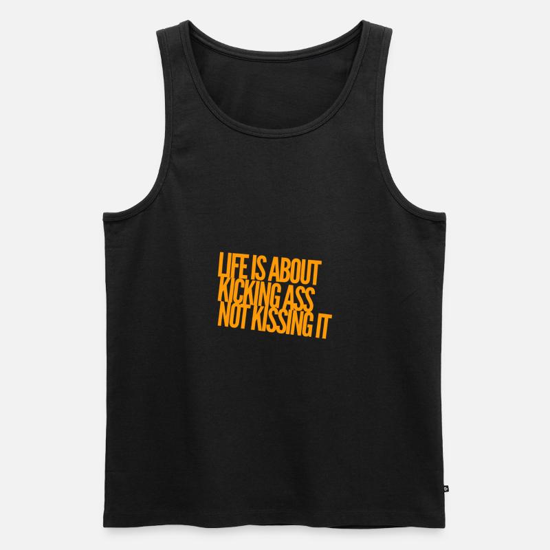 gehe deinen eigenen Weg - Männer Premium Bio Tank Top - Schwarz