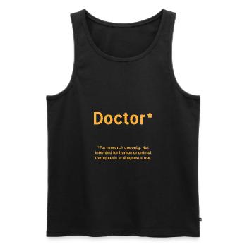 Doctor Student Phd Gift - Men's Premium Organic Tank Top - black - Front - AI Model Male 178 light (178cm)