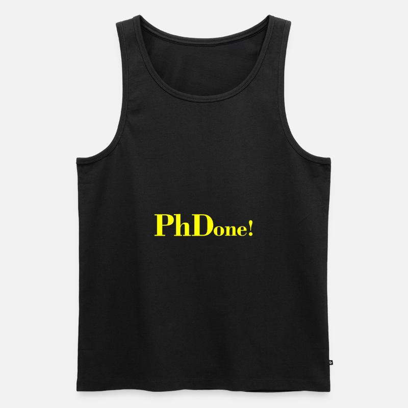 PhDone Student Geschenk - Männer Premium Bio Tank Top - Schwarz