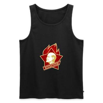 Vsegda gotov - Men's Premium Organic Tank Top - black - Front - AI Model Male 178 light (178cm)