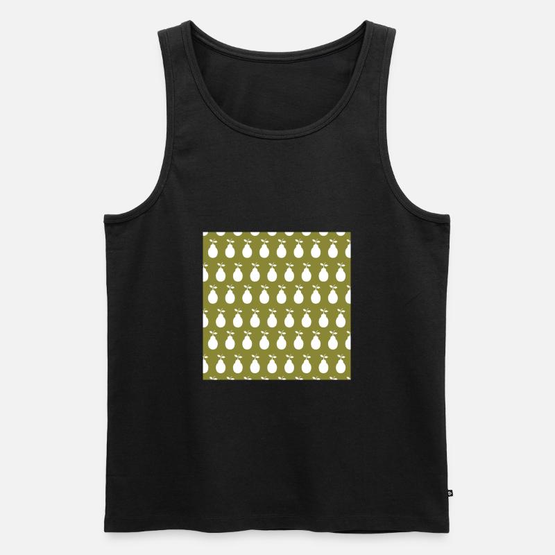 Birnenmuster - Männer Premium Bio Tank Top - Schwarz
