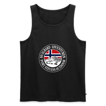 Spitzbergen - Svalbard - Spitsbergen - Huskys - Männer Premium Bio Tank Top - Schwarz - Vorne - AI Model Male 178 light (178cm)