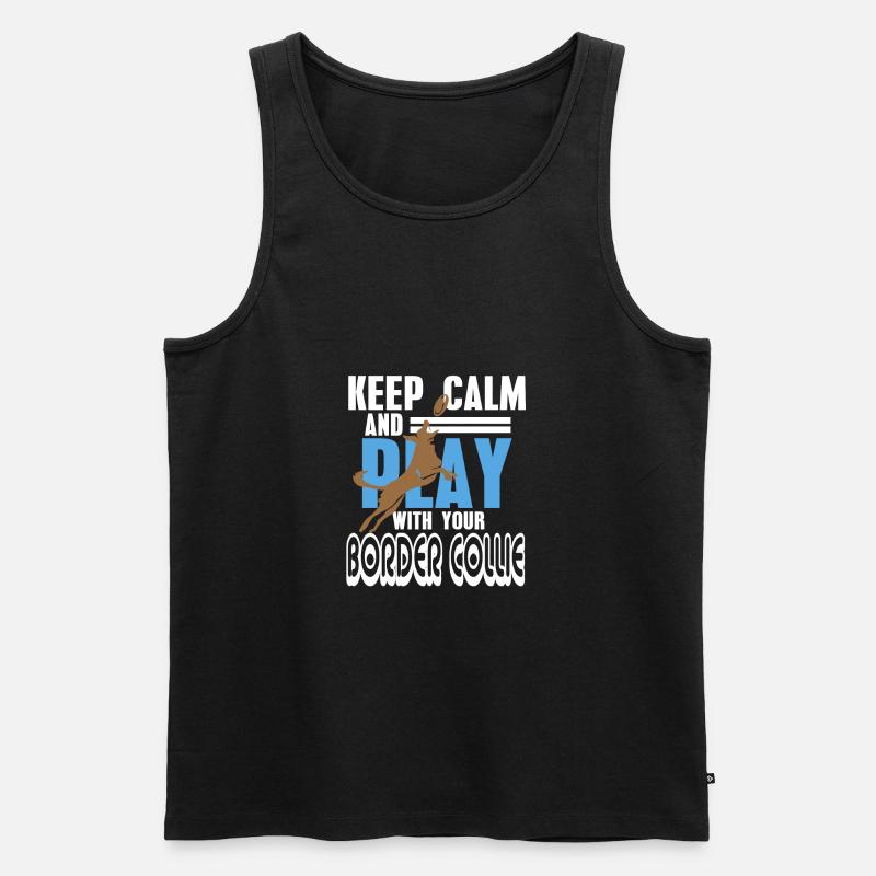 Border Collie - Männer Premium Bio Tank Top - Schwarz