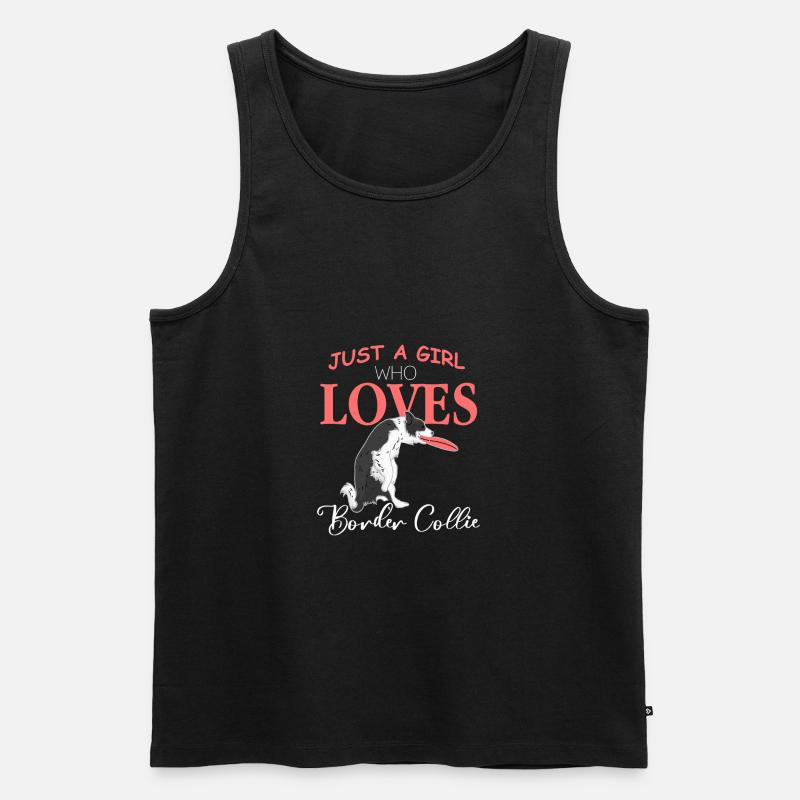 Border Collie - Männer Premium Bio Tank Top - Schwarz