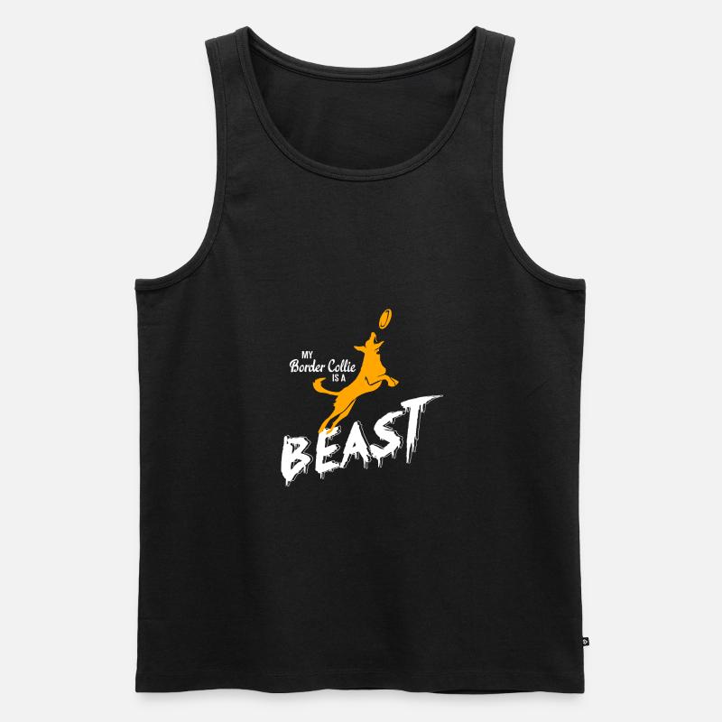 Border Collie - Männer Premium Bio Tank Top - Schwarz