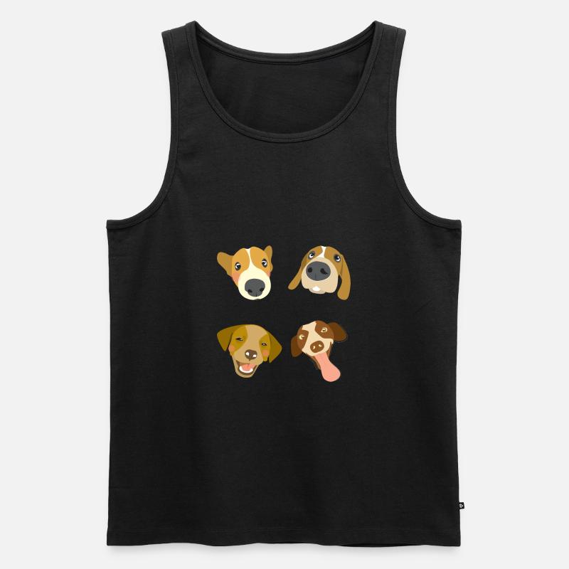 hübschen hund - Männer Premium Bio Tank Top - Schwarz