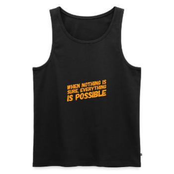 i am an optimist - Men's Premium Organic Tank Top - black - Front - AI Model Male 178 light (178cm)