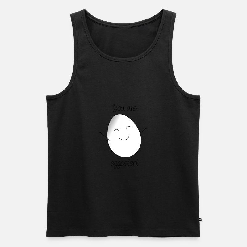 You are eggcelent! - Männer Premium Bio Tank Top - Schwarz