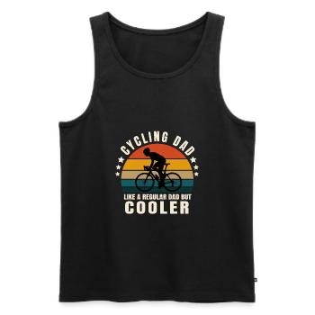 cycling dad - Men's Premium Organic Tank Top - black - Front - AI Model Male 178 light (178cm)