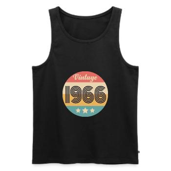 vintage 1966 - Men's Premium Organic Tank Top - black - Front - Michal (187cm)